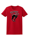 Cute Scaredy Cat Black Cat Halloween Womens Dark T-Shirt-TooLoud-Red-X-Small-Davson Sales