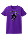 Cute Scaredy Cat Black Cat Halloween Womens Dark T-Shirt-TooLoud-Purple-X-Small-Davson Sales