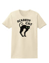 Cute Scaredy Cat Black Cat Halloween Womens T-Shirt-Womens T-Shirt-TooLoud-Natural-X-Small-Davson Sales