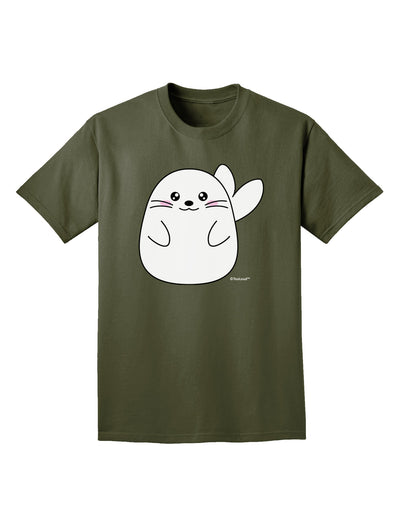 Cute Seal Adult Dark T-Shirt by TooLoud-Mens T-Shirt-TooLoud-Military-Green-Small-Davson Sales