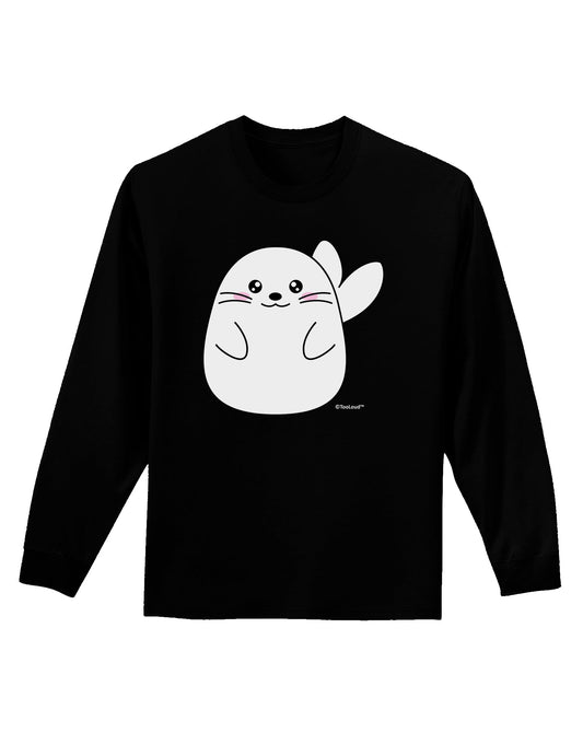 Cute Seal Adult Long Sleeve Dark T-Shirt by TooLoud-TooLoud-Black-Small-Davson Sales