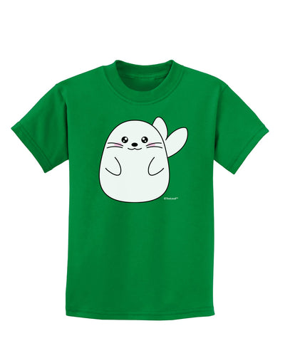 Cute Seal Childrens Dark T-Shirt by TooLoud-Childrens T-Shirt-TooLoud-Kelly-Green-X-Small-Davson Sales