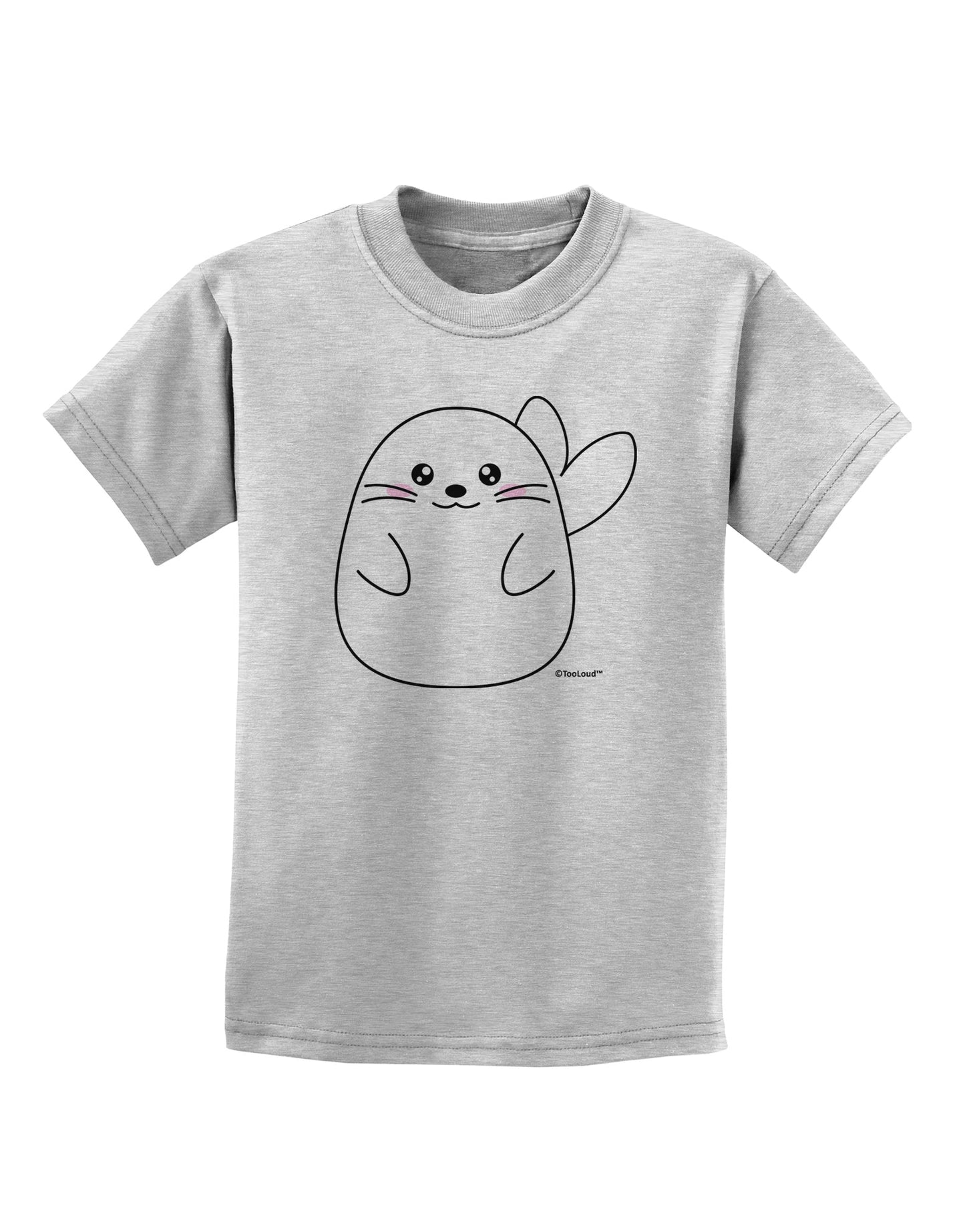 Cute Seal Childrens T-Shirt by TooLoud-Childrens T-Shirt-TooLoud-AshGray-X-Small-Davson Sales
