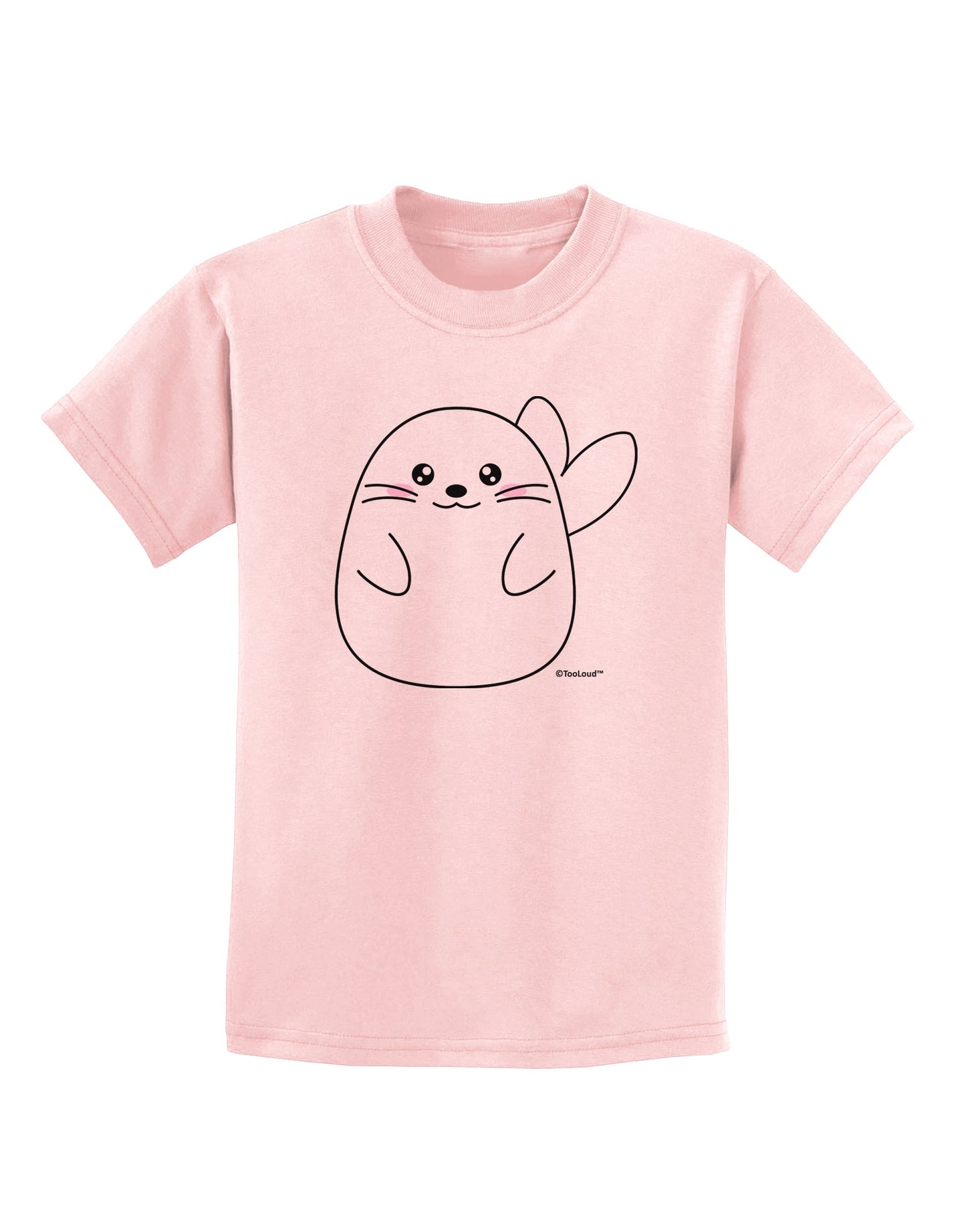 Cute Seal Childrens T-Shirt by TooLoud-Childrens T-Shirt-TooLoud-PalePink-X-Small-Davson Sales