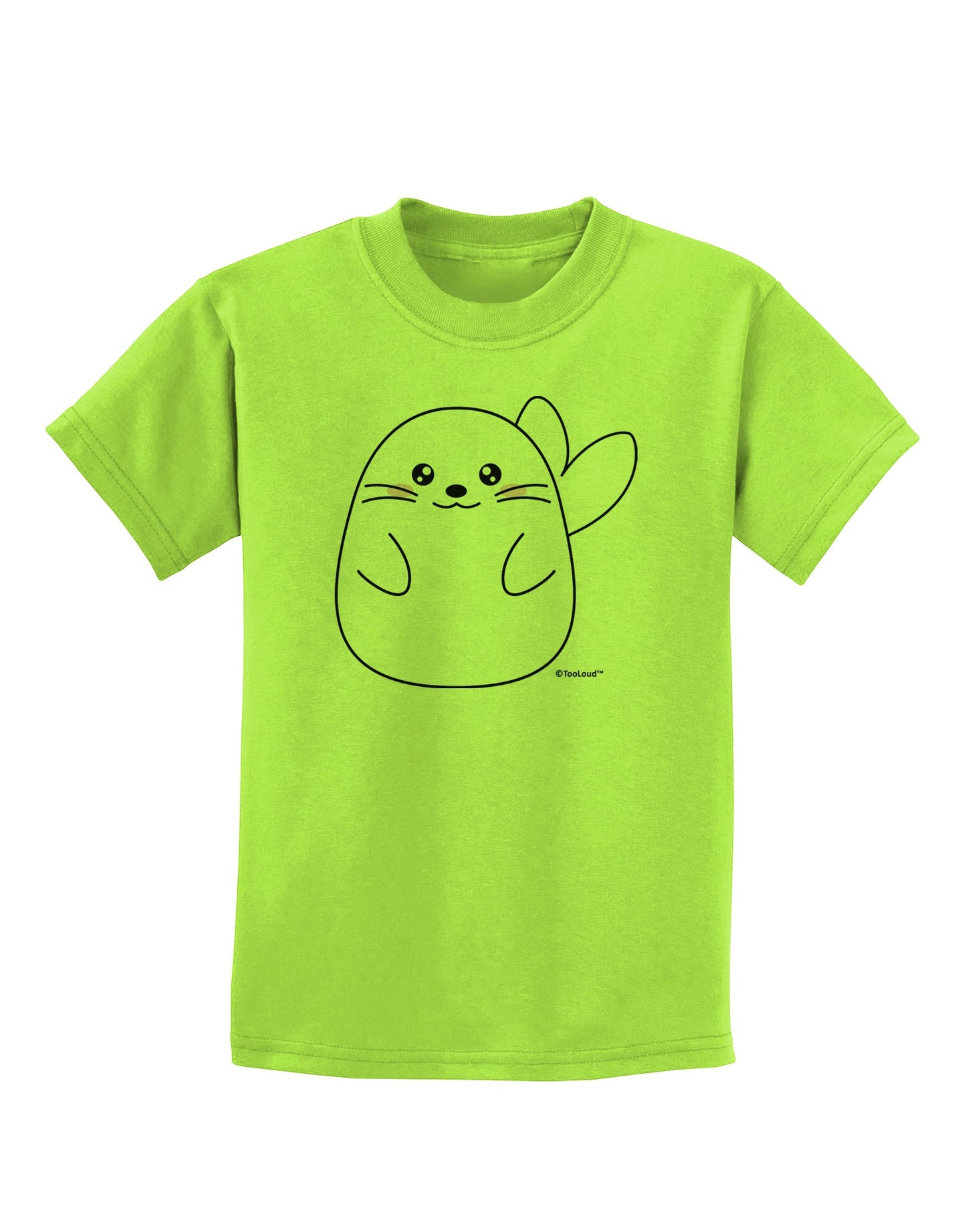 Cute Seal Childrens T-Shirt by TooLoud-Childrens T-Shirt-TooLoud-Lime-Green-X-Small-Davson Sales