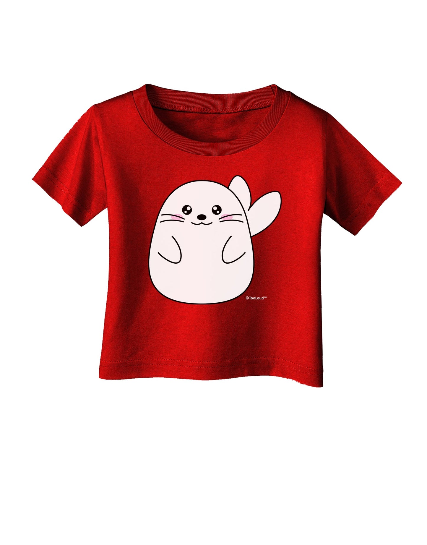 Cute Seal Infant T-Shirt Dark by TooLoud-Infant T-Shirt-TooLoud-Red-06-Months-Davson Sales