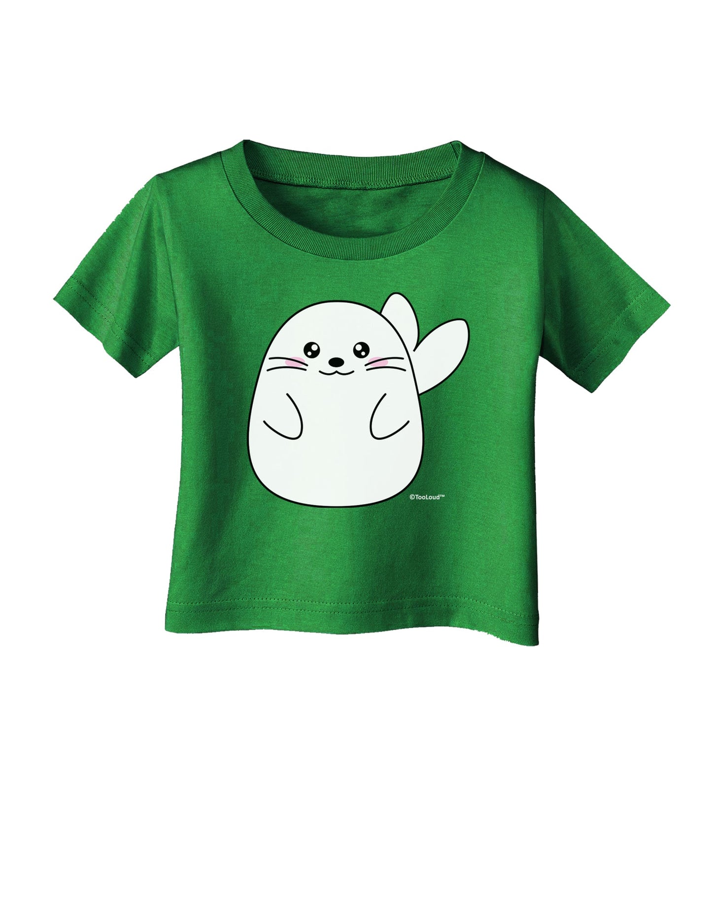 Cute Seal Infant T-Shirt Dark by TooLoud-Infant T-Shirt-TooLoud-Clover-Green-06-Months-Davson Sales