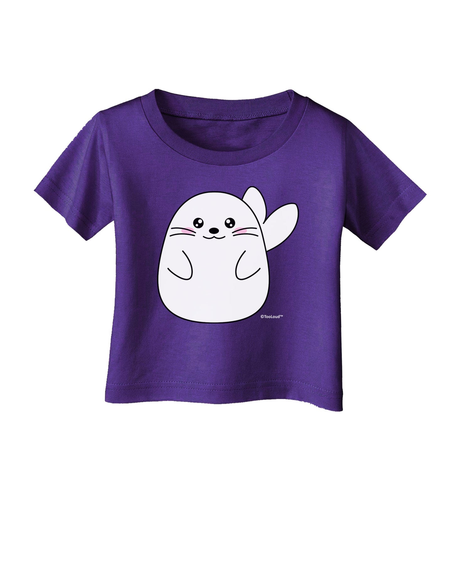 Cute Seal Infant T-Shirt Dark by TooLoud-Infant T-Shirt-TooLoud-Purple-06-Months-Davson Sales