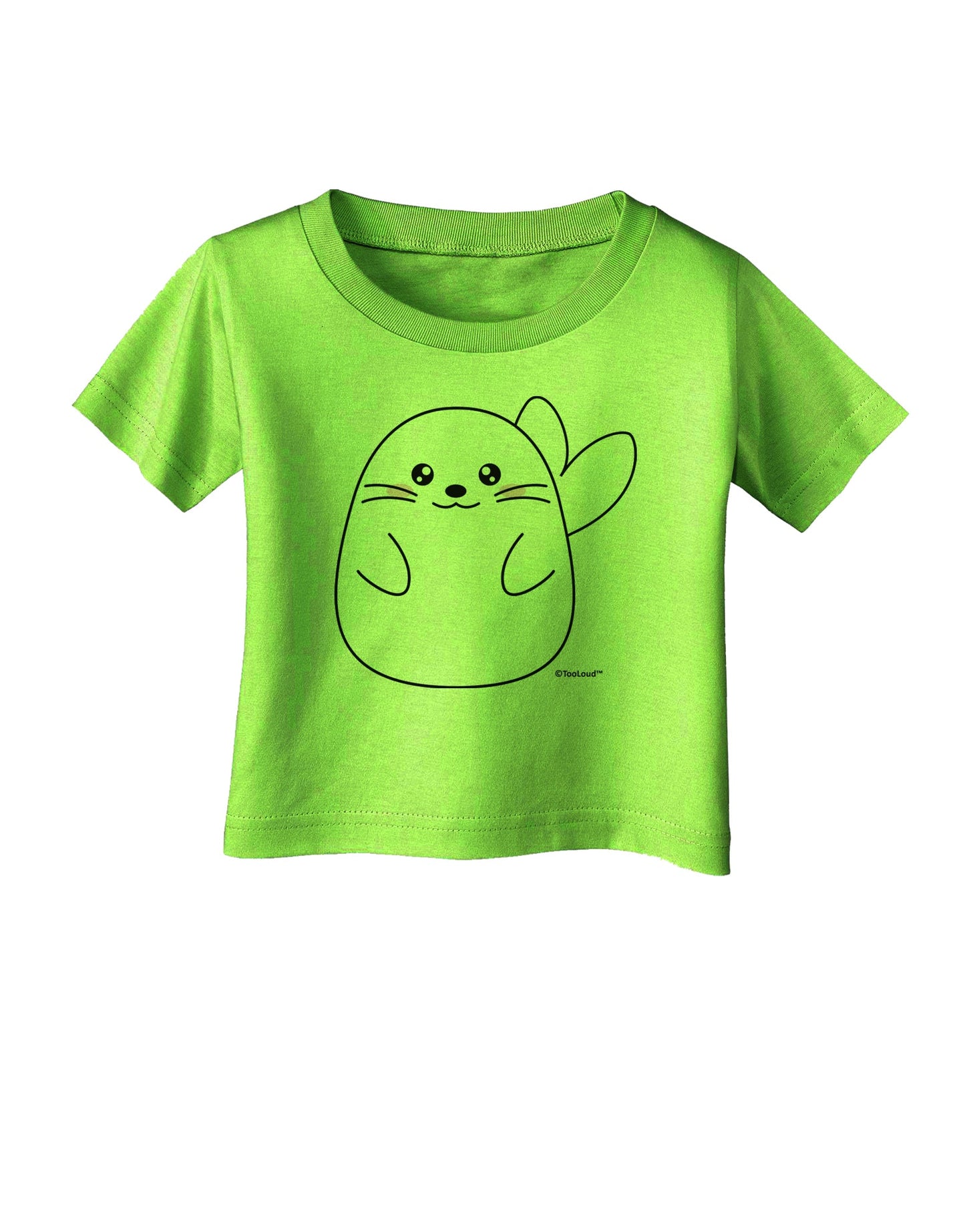 Cute Seal Infant T-Shirt by TooLoud-Infant T-Shirt-TooLoud-Lime-Green-06-Months-Davson Sales