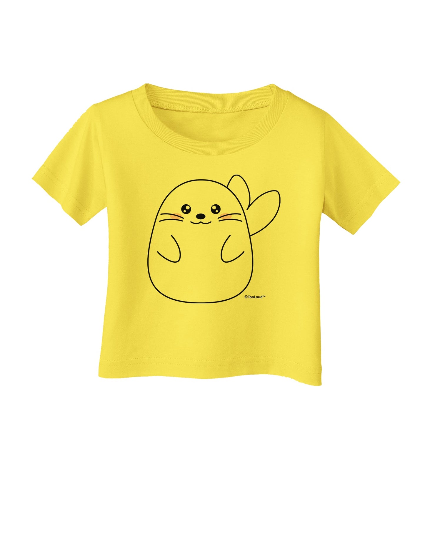 Cute Seal Infant T-Shirt by TooLoud-Infant T-Shirt-TooLoud-Yellow-06-Months-Davson Sales