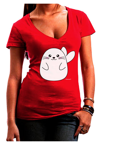 Cute Seal Juniors V-Neck Dark T-Shirt by TooLoud-Womens V-Neck T-Shirts-TooLoud-Red-Juniors Fitted Small-Davson Sales