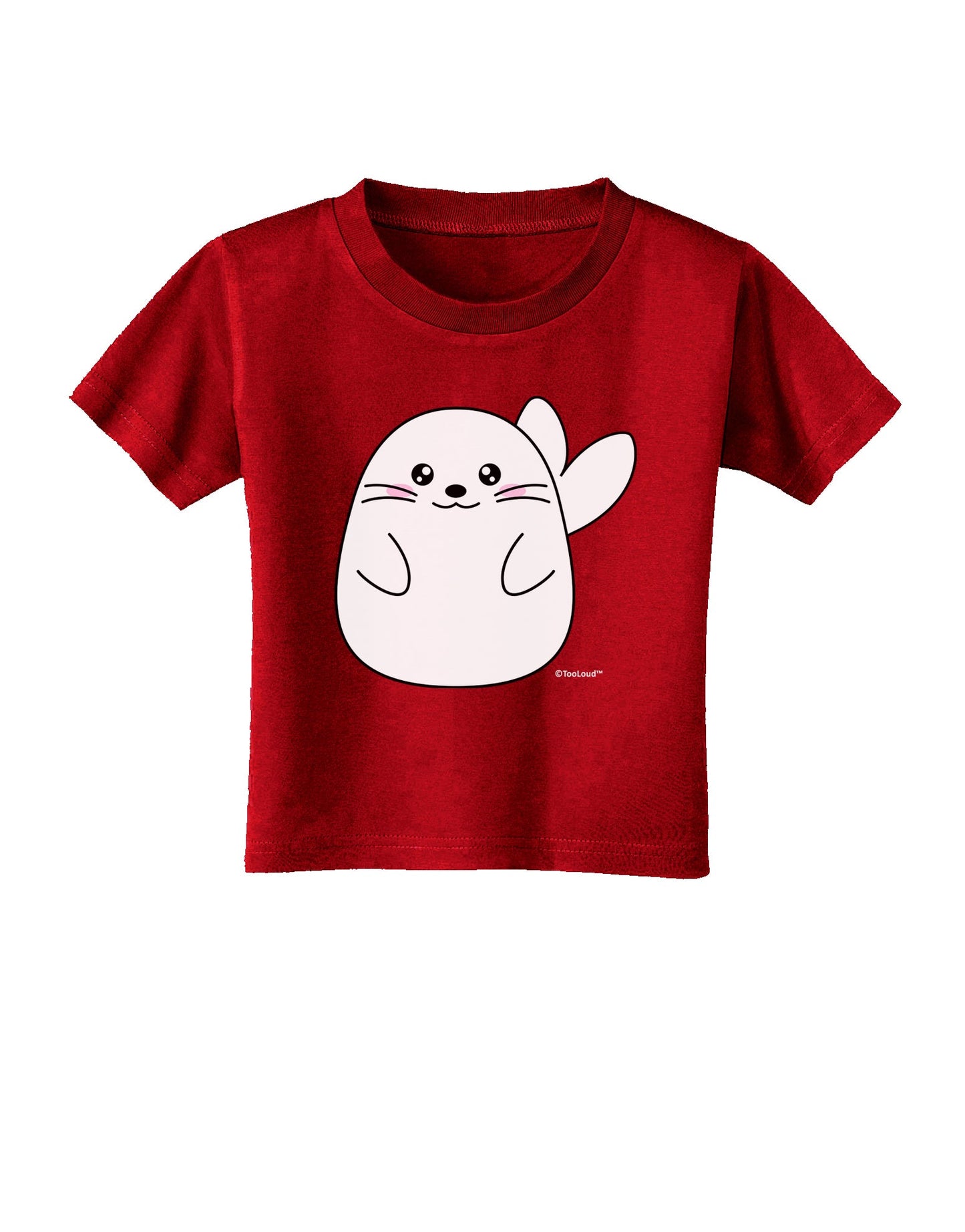 Cute Seal Toddler T-Shirt Dark by TooLoud-Toddler T-Shirt-TooLoud-Red-2T-Davson Sales