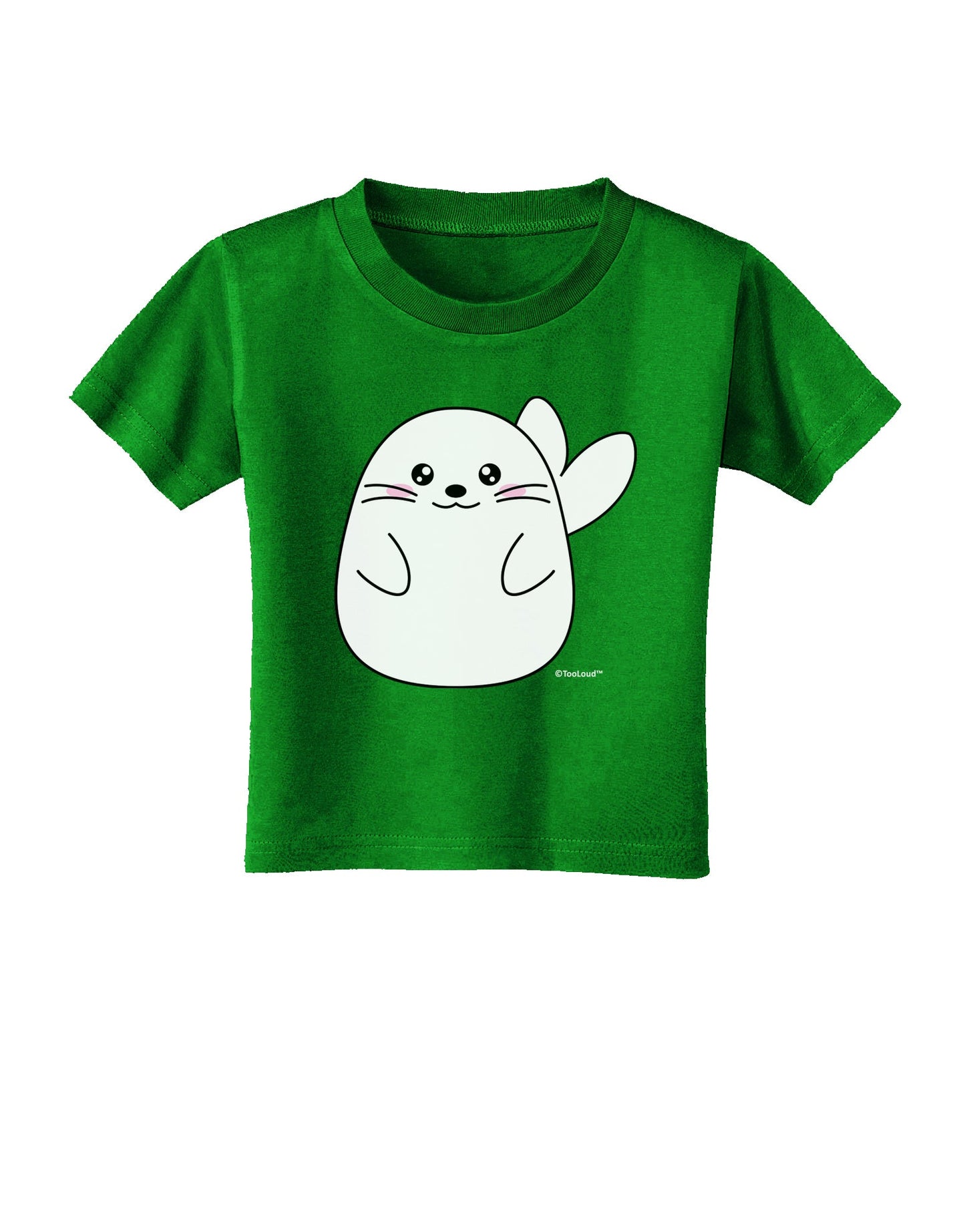 Cute Seal Toddler T-Shirt Dark by TooLoud-Toddler T-Shirt-TooLoud-Clover-Green-2T-Davson Sales