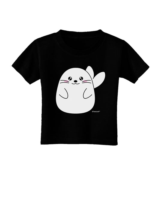 Cute Seal Toddler T-Shirt Dark by TooLoud-Toddler T-Shirt-TooLoud-Black-2T-Davson Sales
