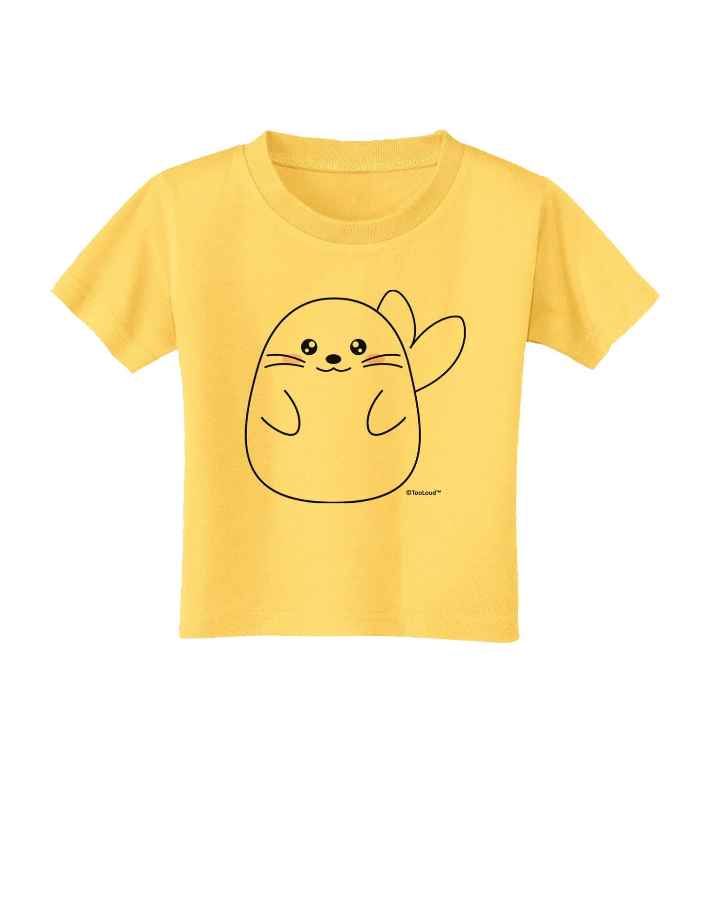 Cute Seal Toddler T-Shirt by TooLoud-Toddler T-Shirt-TooLoud-Yellow-2T-Davson Sales
