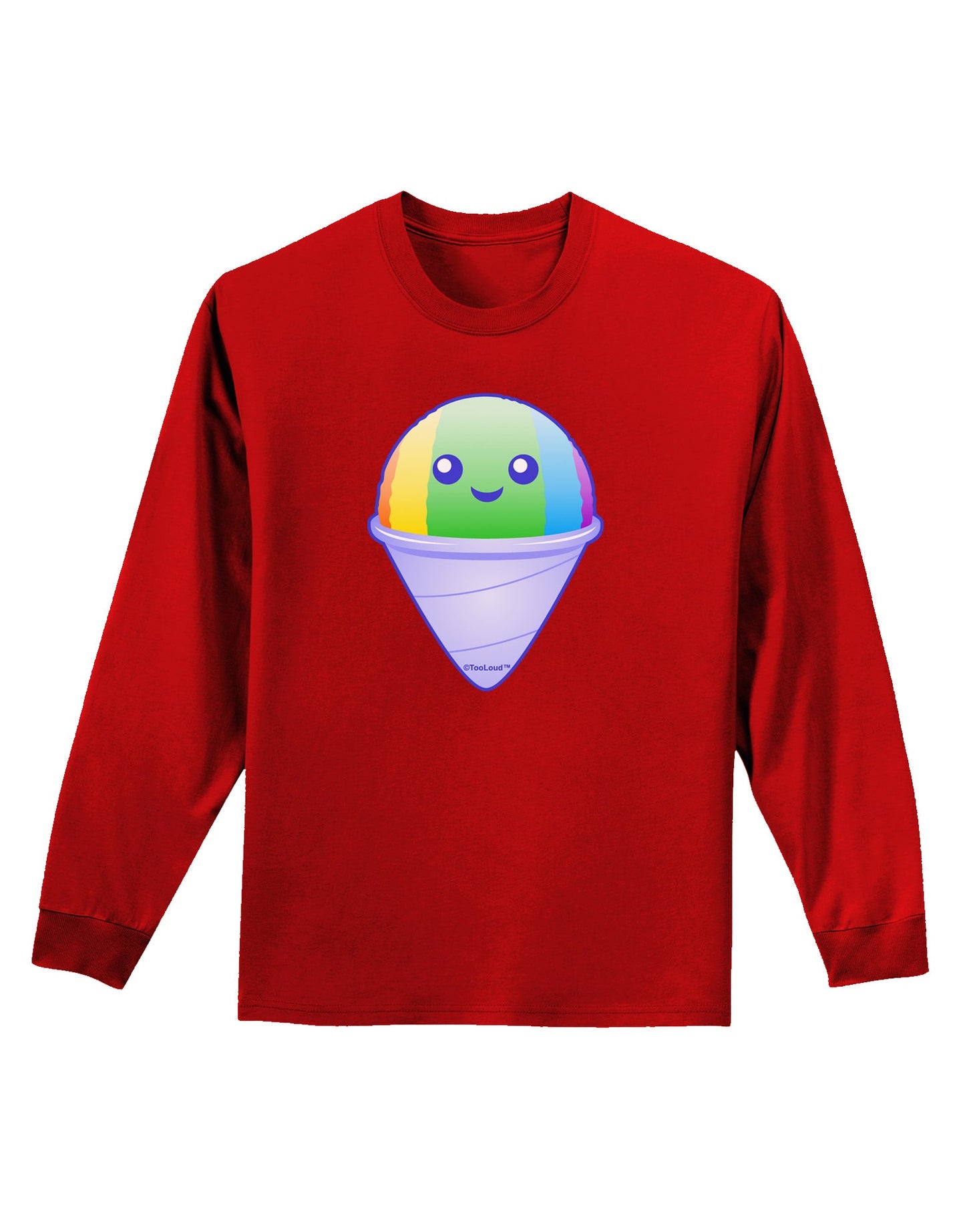 Cute Shaved Ice Adult Long Sleeve Dark T-Shirt by TooLoud-TooLoud-Red-Small-Davson Sales