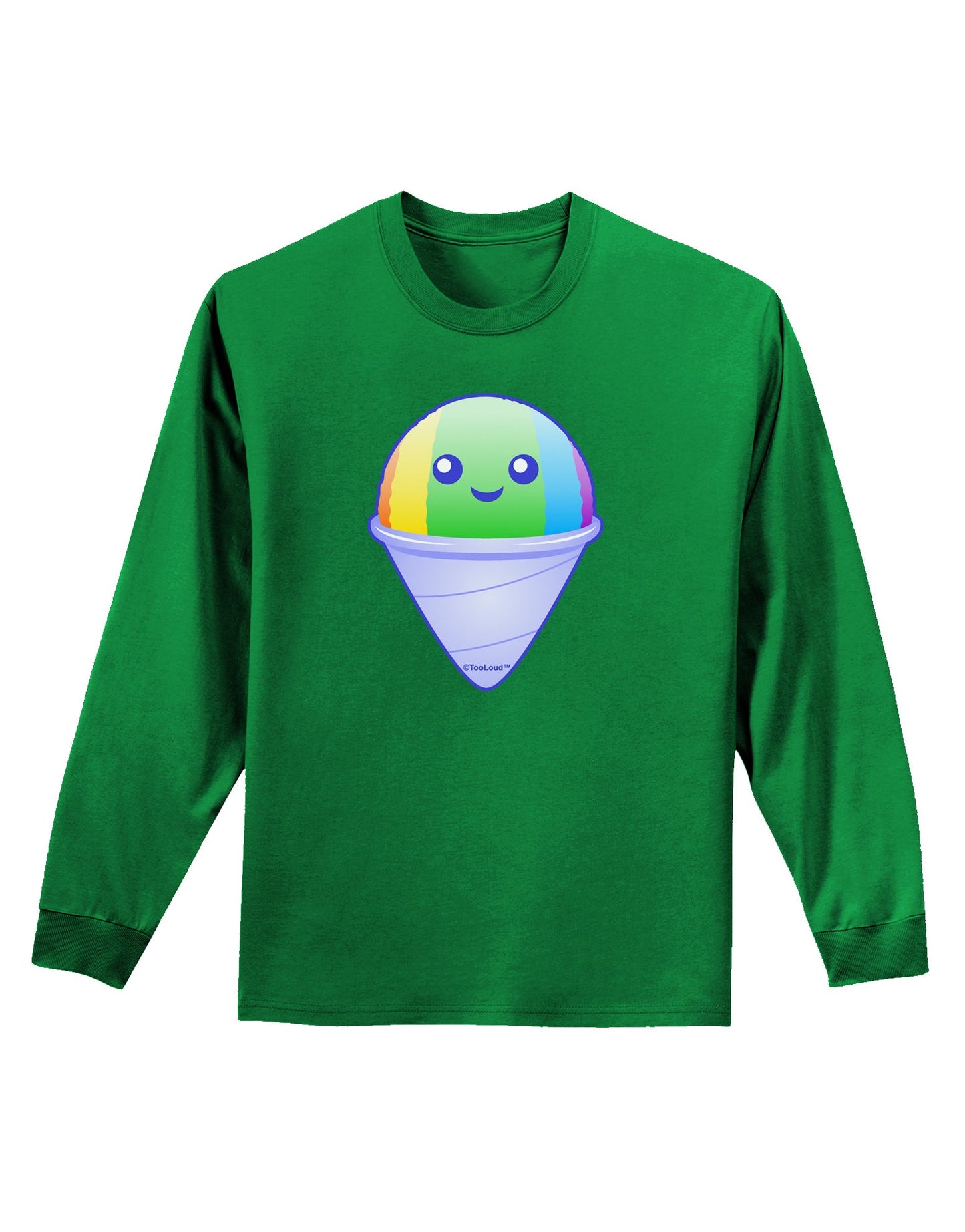 Cute Shaved Ice Adult Long Sleeve Dark T-Shirt by TooLoud-TooLoud-Kelly-Green-Small-Davson Sales