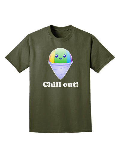 Cute Shaved Ice Chill Out Adult Dark T-Shirt-Mens T-Shirt-TooLoud-Military-Green-Small-Davson Sales