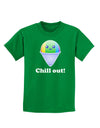 Cute Shaved Ice Chill Out Childrens Dark T-Shirt-Childrens T-Shirt-TooLoud-Kelly-Green-X-Small-Davson Sales