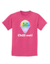 Cute Shaved Ice Chill Out Childrens Dark T-Shirt-Childrens T-Shirt-TooLoud-Sangria-X-Small-Davson Sales