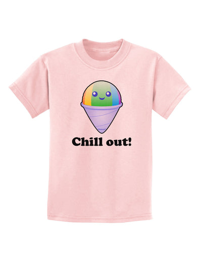 Cute Shaved Ice Chill Out Childrens T-Shirt-Childrens T-Shirt-TooLoud-PalePink-X-Small-Davson Sales