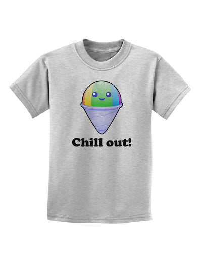 Cute Shaved Ice Chill Out Childrens T-Shirt-Childrens T-Shirt-TooLoud-AshGray-X-Small-Davson Sales