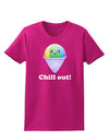 Cute Shaved Ice Chill Out Womens Dark T-Shirt-Womens T-Shirt-TooLoud-Hot-Pink-Small-Davson Sales