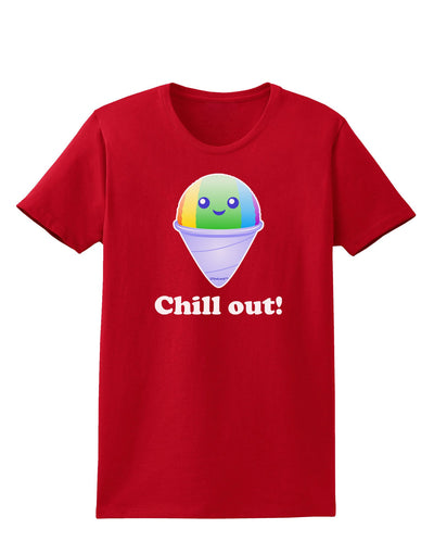 Cute Shaved Ice Chill Out Womens Dark T-Shirt-Womens T-Shirt-TooLoud-Red-X-Small-Davson Sales