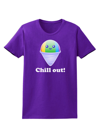 Cute Shaved Ice Chill Out Womens Dark T-Shirt-Womens T-Shirt-TooLoud-Purple-X-Small-Davson Sales