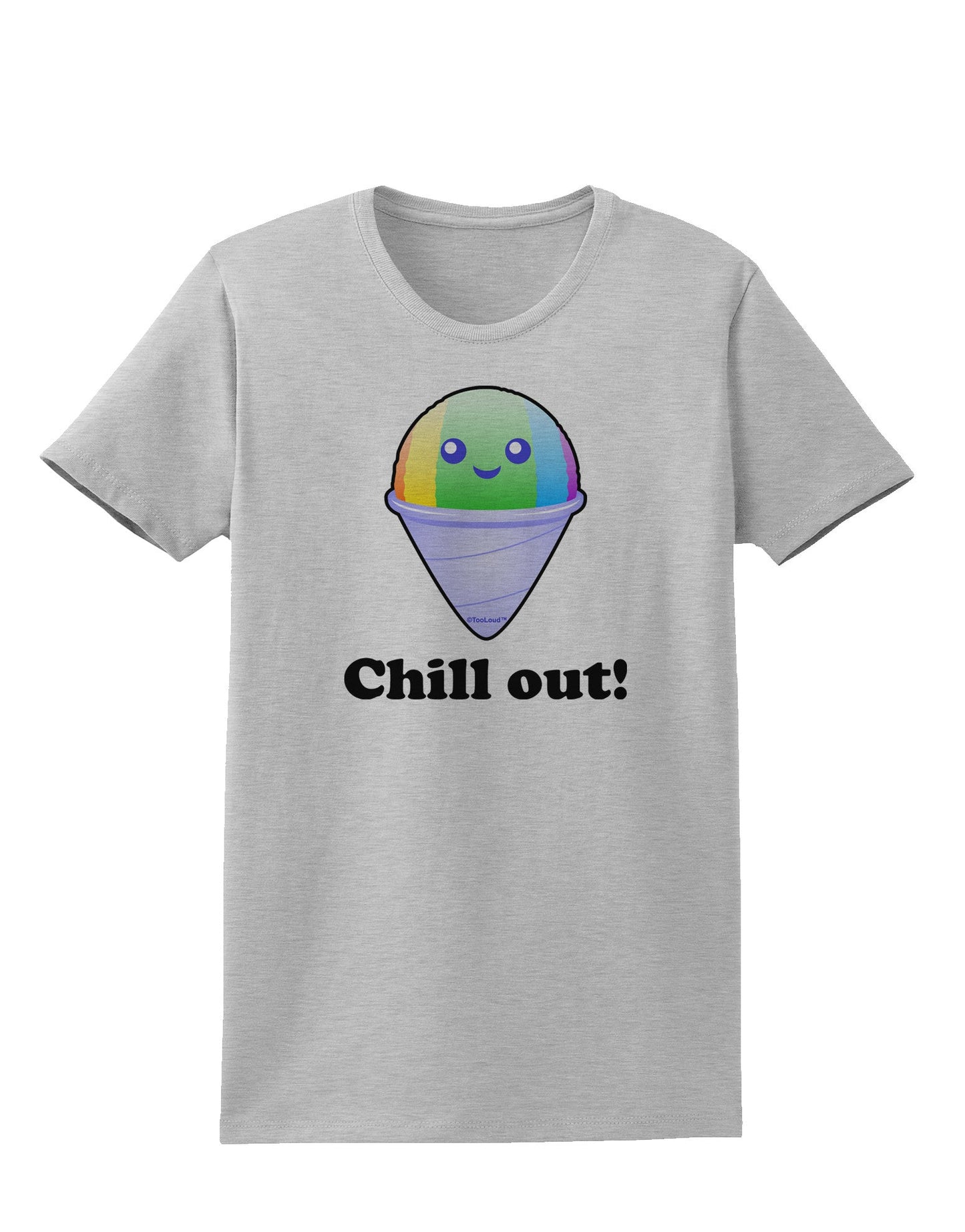Cute Shaved Ice Chill Out Womens T-Shirt-Womens T-Shirt-TooLoud-AshGray-X-Small-Davson Sales