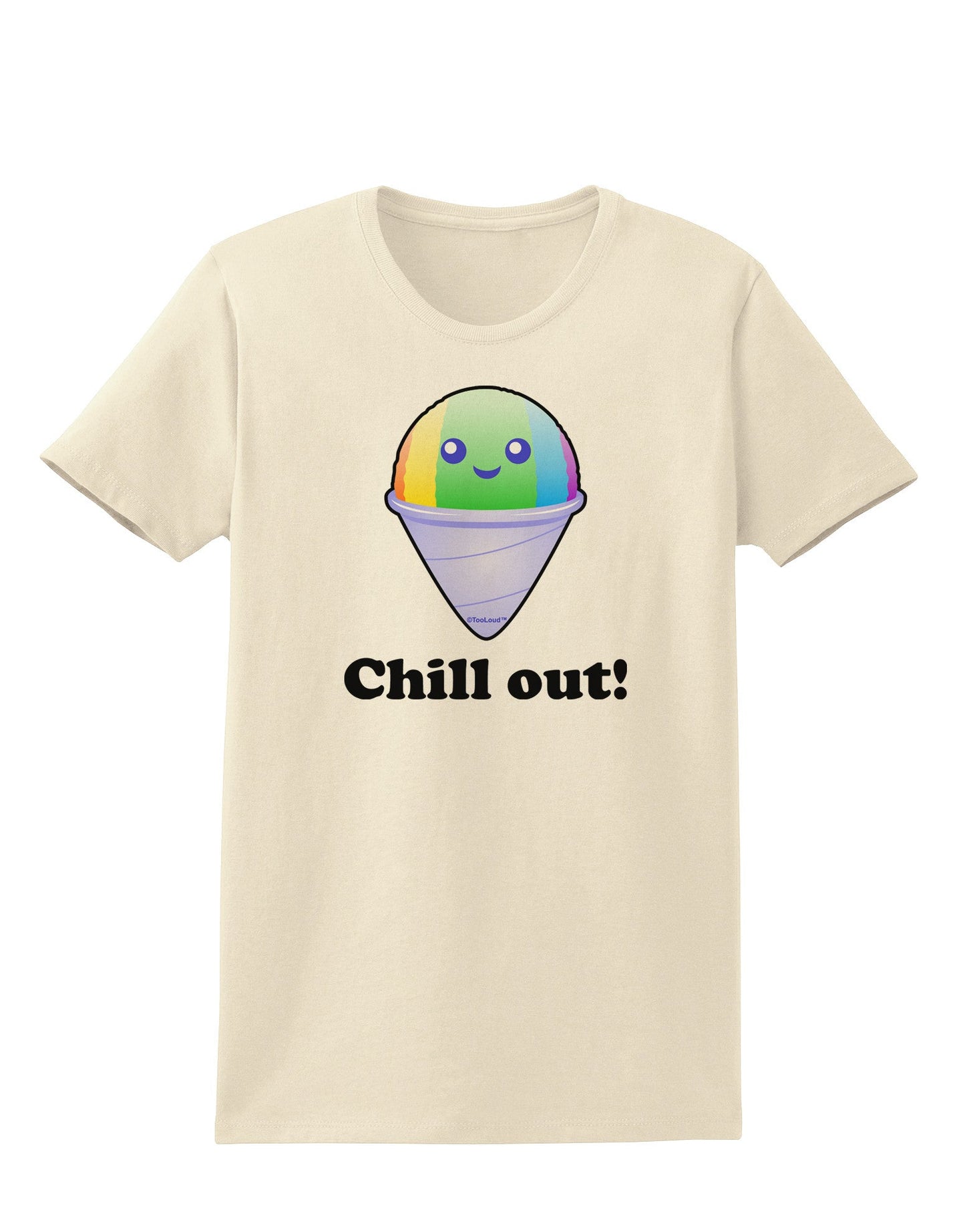 Cute Shaved Ice Chill Out Womens T-Shirt-Womens T-Shirt-TooLoud-Natural-X-Small-Davson Sales