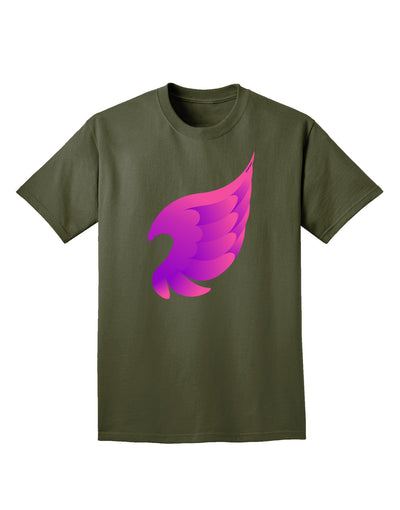 Cute Single Angel Wing Adult Dark T-Shirt-Mens T-Shirt-TooLoud-Military-Green-Small-Davson Sales