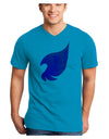 Cute Single Angel Wing Adult V-Neck T-shirt-Mens V-Neck T-Shirt-TooLoud-Turquoise-Small-Davson Sales