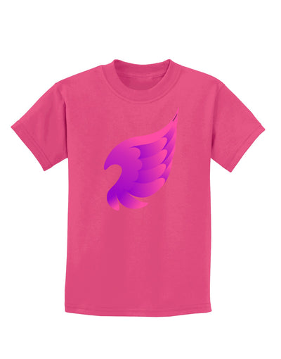 Cute Single Angel Wing Childrens Dark T-Shirt-Childrens T-Shirt-TooLoud-Sangria-X-Small-Davson Sales