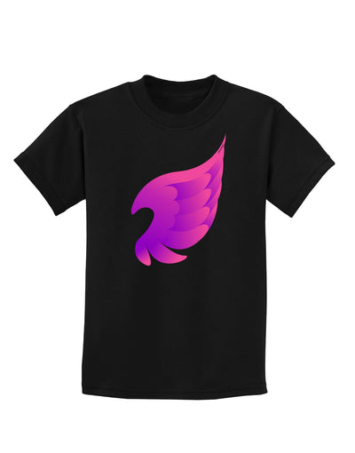 Cute Single Angel Wing Childrens Dark T-Shirt-Childrens T-Shirt-TooLoud-Black-X-Small-Davson Sales