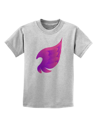 Cute Single Angel Wing Childrens T-Shirt-Childrens T-Shirt-TooLoud-AshGray-X-Small-Davson Sales