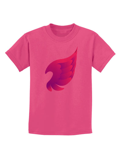 Cute Single Angel Wing Childrens T-Shirt-Childrens T-Shirt-TooLoud-Sangria-X-Small-Davson Sales