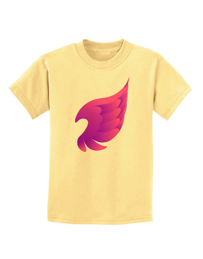 Cute Single Angel Wing Childrens T-Shirt-Childrens T-Shirt-TooLoud-Daffodil-Yellow-X-Small-Davson Sales