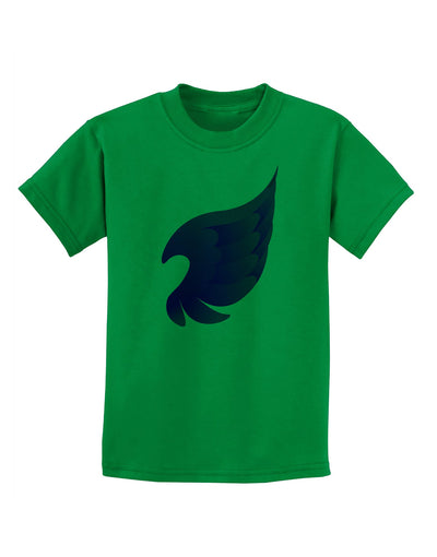 Cute Single Angel Wing Childrens T-Shirt-Childrens T-Shirt-TooLoud-Kelly-Green-X-Small-Davson Sales