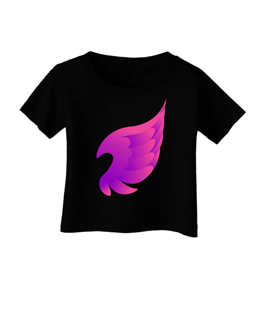 Cute Single Angel Wing Infant T-Shirt Dark-Infant T-Shirt-TooLoud-Black-06-Months-Davson Sales