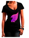 Cute Single Angel Wing Juniors V-Neck Dark T-Shirt-Womens V-Neck T-Shirts-TooLoud-Black-Juniors Fitted Small-Davson Sales