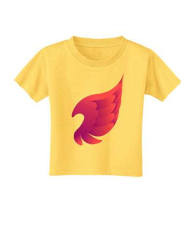 Cute Single Angel Wing Toddler T-Shirt-Toddler T-Shirt-TooLoud-Yellow-2T-Davson Sales