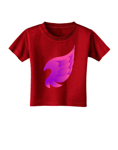 Cute Single Angel Wing Toddler T-Shirt Dark-Toddler T-Shirt-TooLoud-Clover-Green-2T-Davson Sales