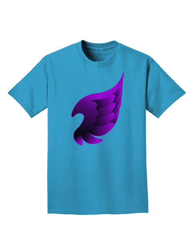 Cute Single Dark Angel Wing Black and Purple Adult Dark T-Shirt-Mens T-Shirt-TooLoud-Turquoise-Small-Davson Sales