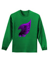 Cute Single Dark Angel Wing Black and Purple Adult Long Sleeve Dark T-Shirt-TooLoud-Kelly-Green-Small-Davson Sales