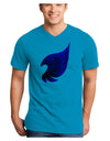 Cute Single Dark Angel Wing Black and Purple Adult V-Neck T-shirt-Mens V-Neck T-Shirt-TooLoud-Turquoise-Small-Davson Sales