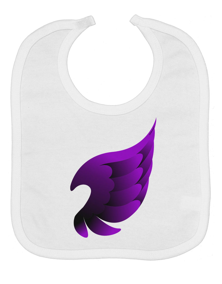 Cute Single Dark Angel Wing Black and Purple Baby Bib