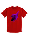 Cute Single Dark Angel Wing Black and Purple Childrens Dark T-Shirt-Childrens T-Shirt-TooLoud-Red-X-Small-Davson Sales