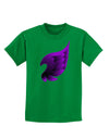 Cute Single Dark Angel Wing Black and Purple Childrens Dark T-Shirt-Childrens T-Shirt-TooLoud-Kelly-Green-X-Small-Davson Sales