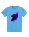 Cute Single Dark Angel Wing Black and Purple Childrens T-Shirt-Childrens T-Shirt-TooLoud-Aquatic-Blue-X-Small-Davson Sales